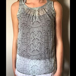 Snake Skin Print Sleeveless top